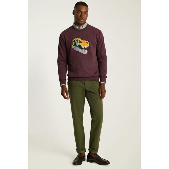 BONOBOS Critter Supersoft Fleece Crew Sweater Embroidered Long Sleeve M 283253 - Picture 5 of 11